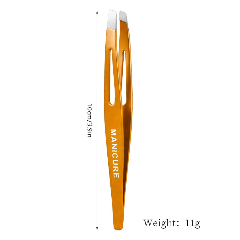 Stainless Steel Eyelash Tweezers Set – Lash Extension & Brow Eyelash Tweezers Set Axl