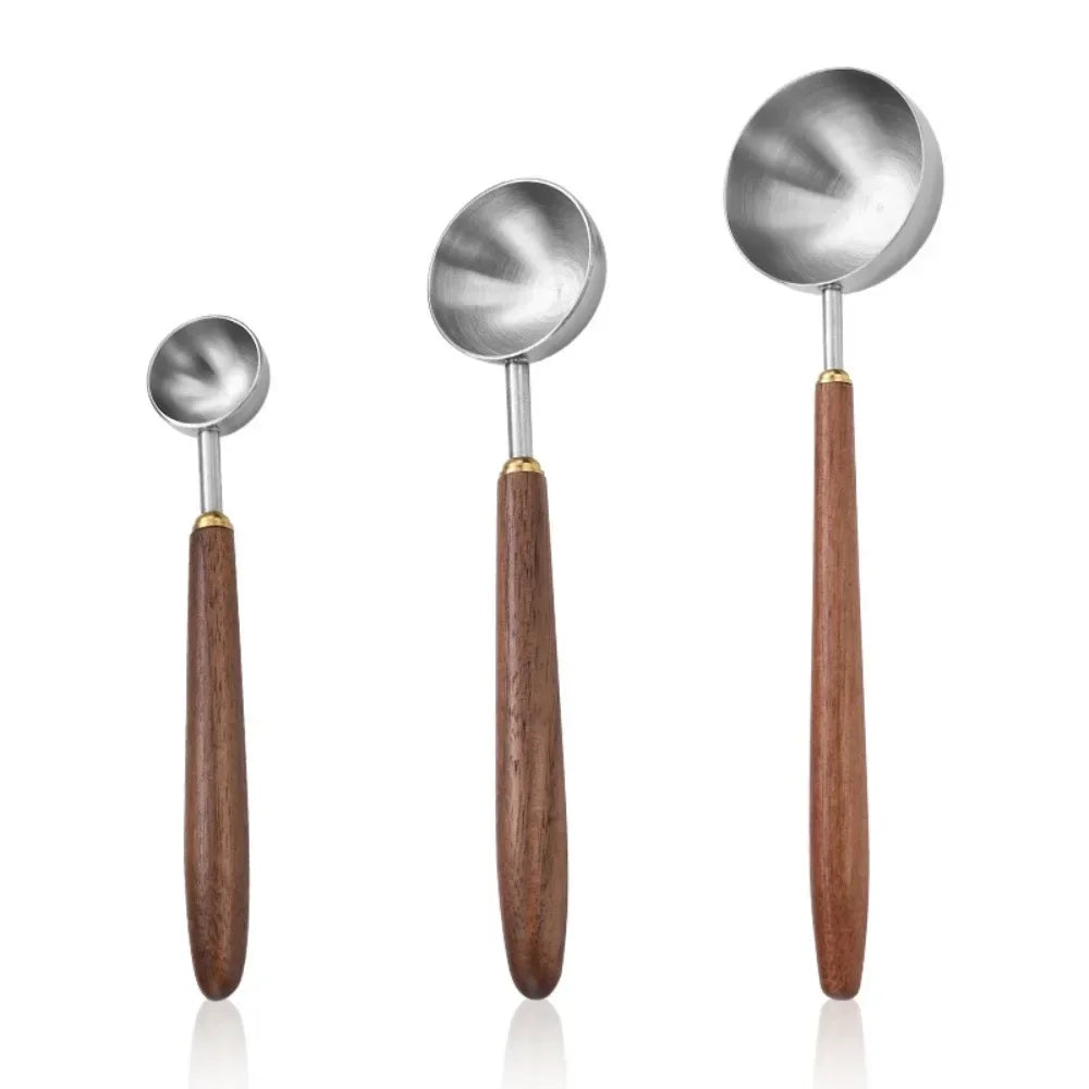 25ml Walnut Wood Coffee Measuring Spoon – Stainless Steel Coffee Measuring Spoon Axl