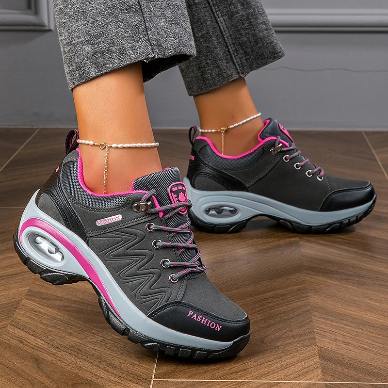 Women's Platform Hiking Sneakers – Non-Slip Low Top Sport Shoes Women's Hiking Sneakers Axl