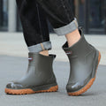 Men's Waterproof Anti-Slip Mid-Calf Rain Boots | Work & Fishing Men's Rain Boots Axl Gray-1 40
