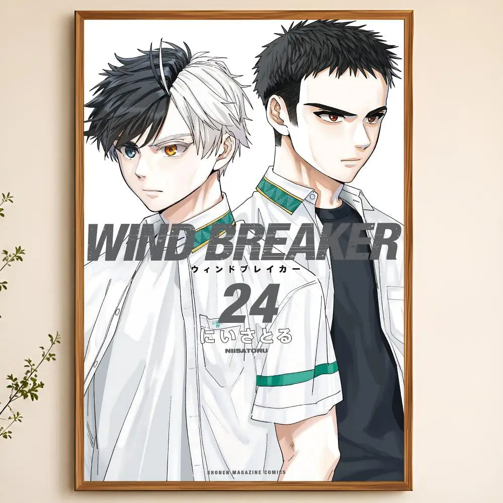Wind Breaker Anime Poster – Waterproof Self-Adhesive Wall Art Anime Wall Poster Axl White07 15X20cmNoframe