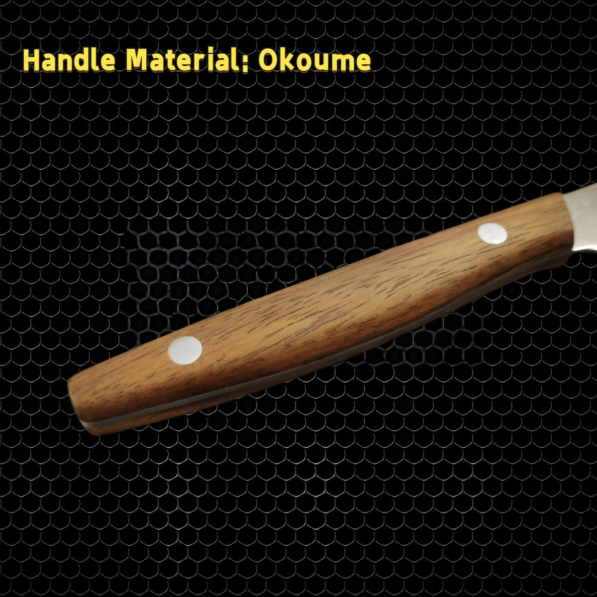 Damascus Steel Steak Knife – 67-Layer Blade & Wood Handle Damascus Kitchen Knife Axl
