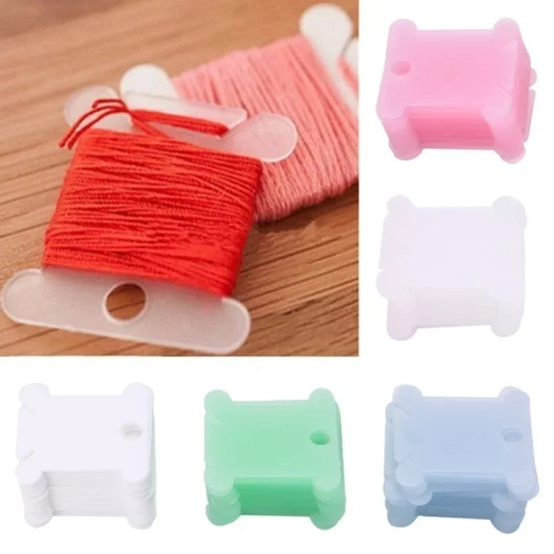 100 Plastic Thread Bobbins – Embroidery Floss Organizer Set Thread Bobbin Organizer Axl