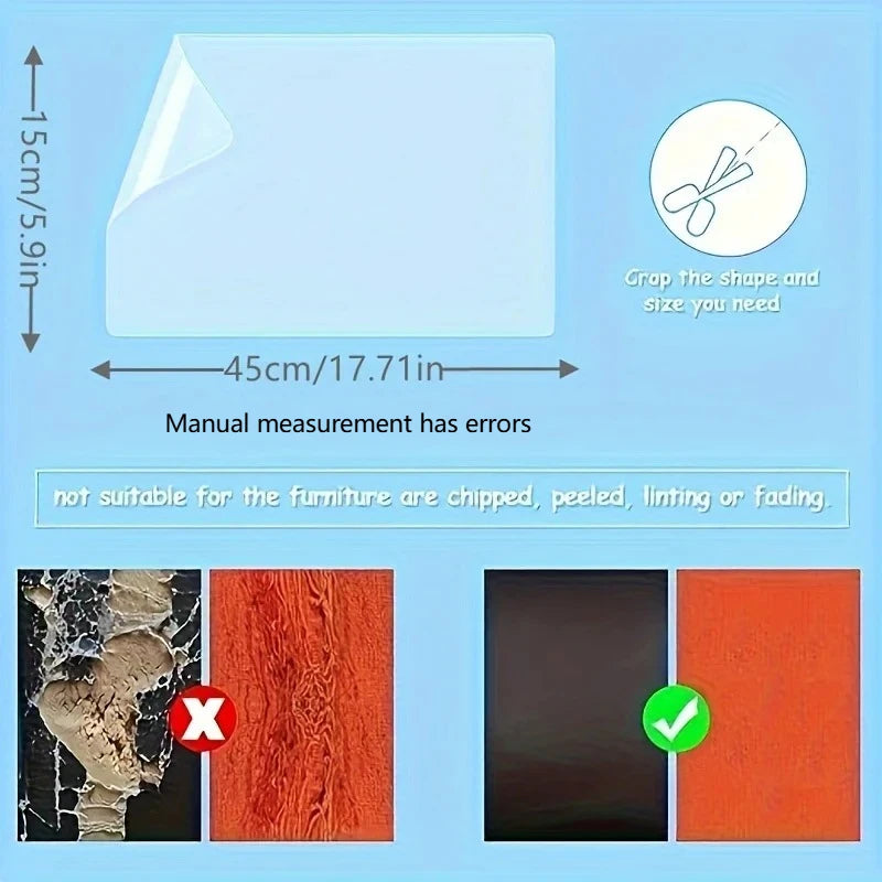 Cat Scratch Guard Tape 10pc – Clear Furniture Protector Stickers Cat Scratch Deterrent Axl