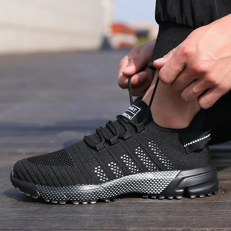 ZULIWAGN Men's Lightweight Lace-Up Casual Sneakers & Walking Shoes Men's Casual Sneakers Axl Black White 39