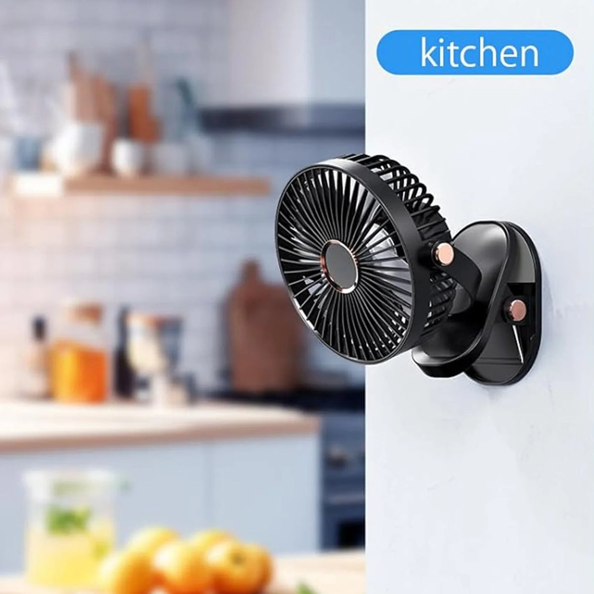2-Pack Rechargeable Clip-On Fan with LED | 360° USB Mini Fan Clip-On Desk Fan Axl Default Title