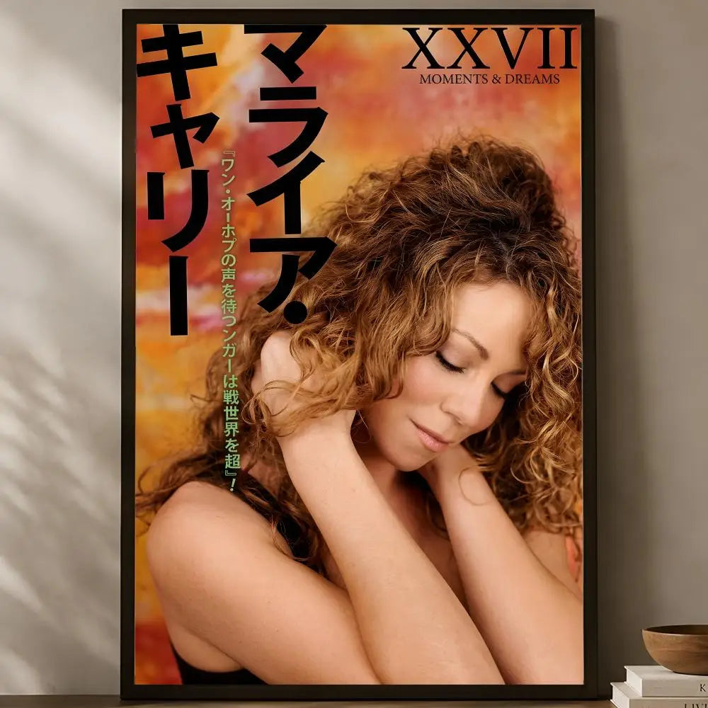 Mariah Carey HD PVC Wall Art Poster – Self-Stick Waterproof Wall Art Poster Axl White02 15X20cmNoframe