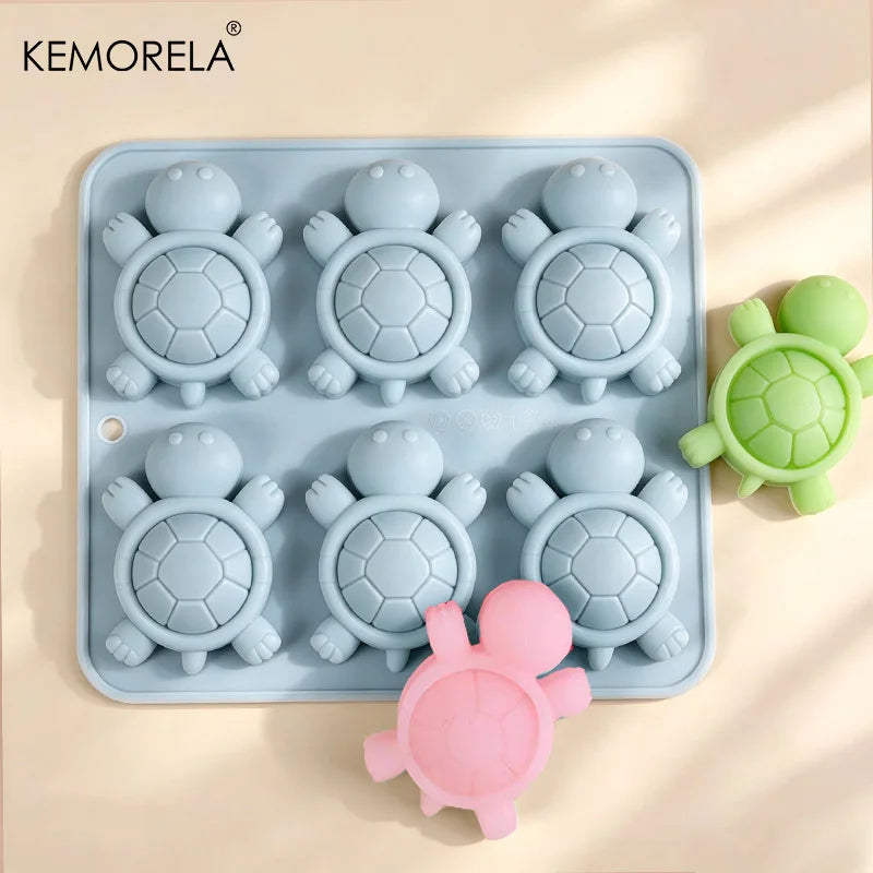 Sea Animal Silicone Candy Molds 6-Cavity | Gummy & Chocolate Silicone Candy Mold Axl 1PCS Blue