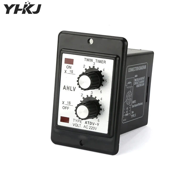 ATDV-Y Dual Repeat Cycle Time Relay 220V – 10 Timing Ranges Cycle Timer Relay Axl