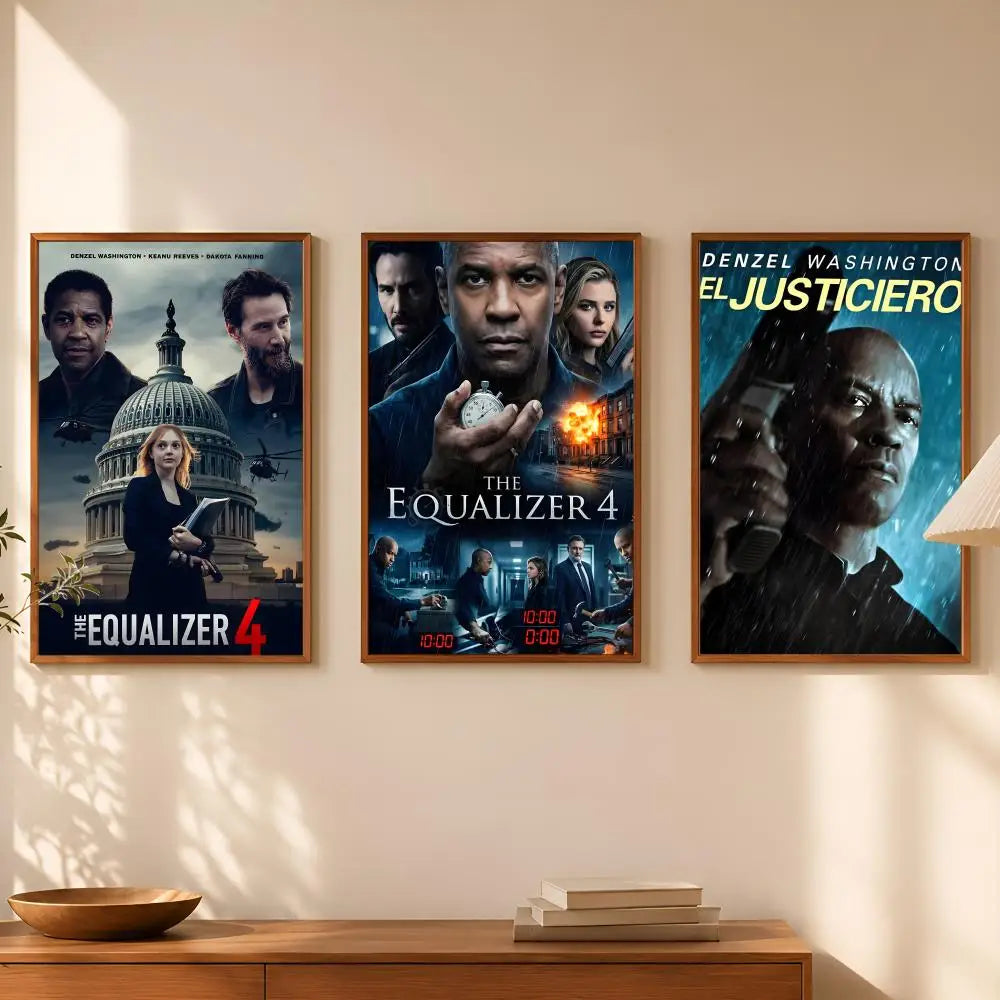 The Equalizer Movie Poster Self-Stick HD PVC Wall Art Decor Movie Wall Poster Axl