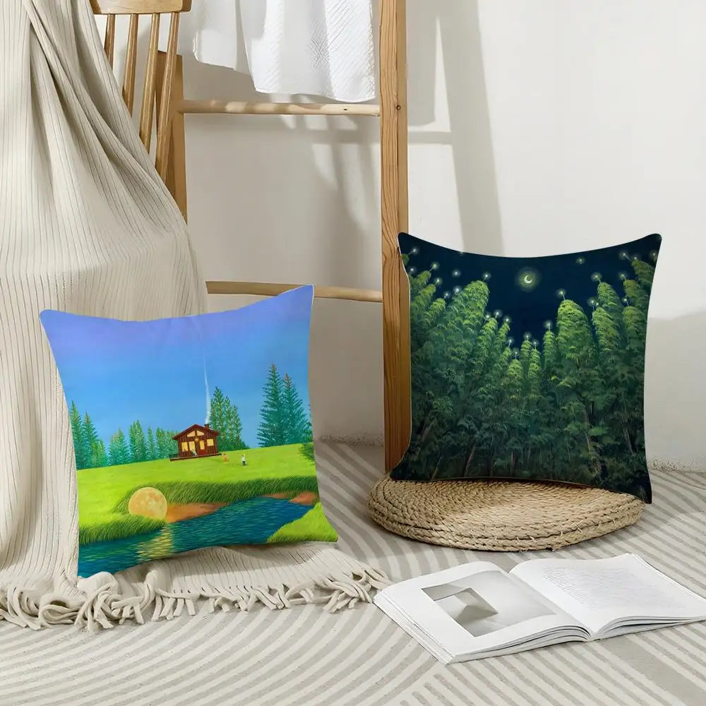 Breathable Linen Cushion Cover | Animal Print Pillowcase Cushion Cover Axl