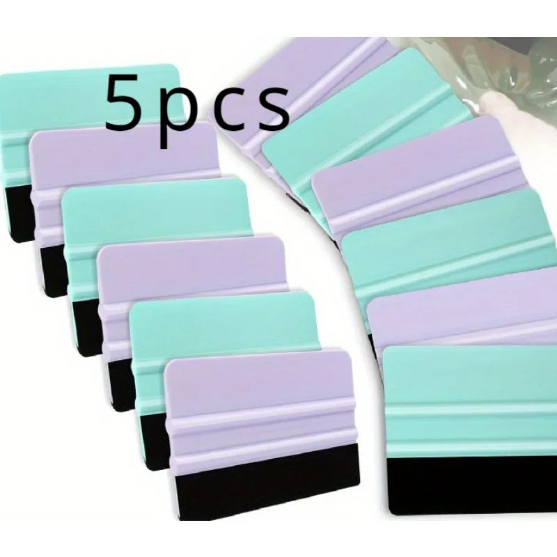 5-Pack Felt Vinyl Squeegees for Crafting & Decal Application Vinyl Crafting Tool Axl Cyan