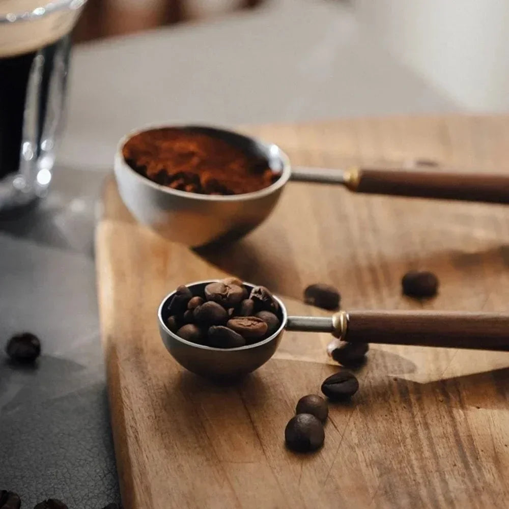 25ml Walnut Wood Coffee Measuring Spoon – Stainless Steel Coffee Measuring Spoon Axl