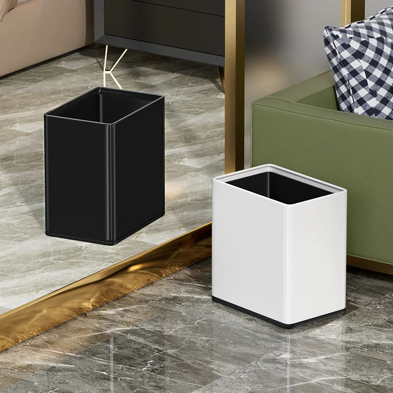 Stainless Steel Trash Can 12L – Modern Open-Top Waste Bin Stainless Waste Bin Axl