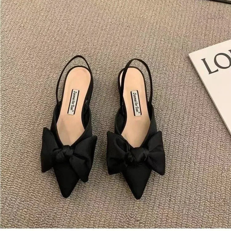 Women's Low Heel Pointed Toe Sandals – Buckle Strap Party Low Heel Sandals Axl