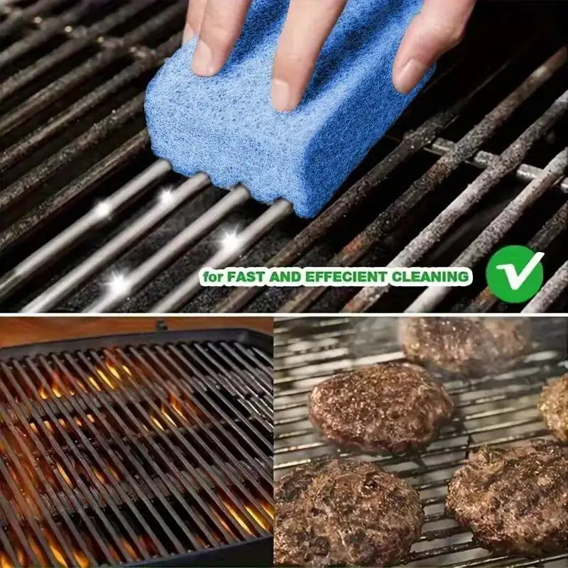 5-Pack BBQ Cleaning Sponges – Heat Resistant Non-Scratch Silicone BBQ Cleaning Sponges Axl