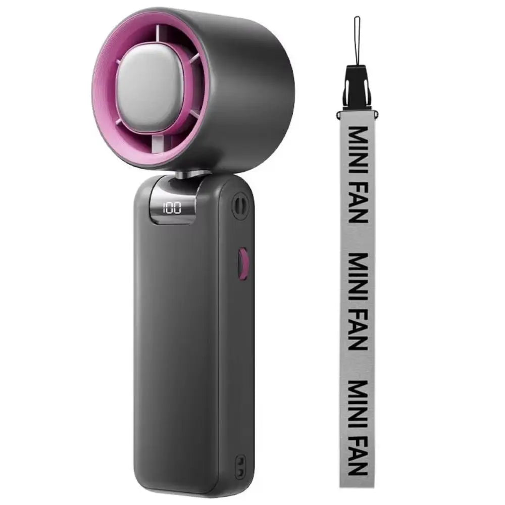 Turbo Handheld Fan – USB Rechargeable Mini Fan with LED Display Handheld Portable Fan Axl