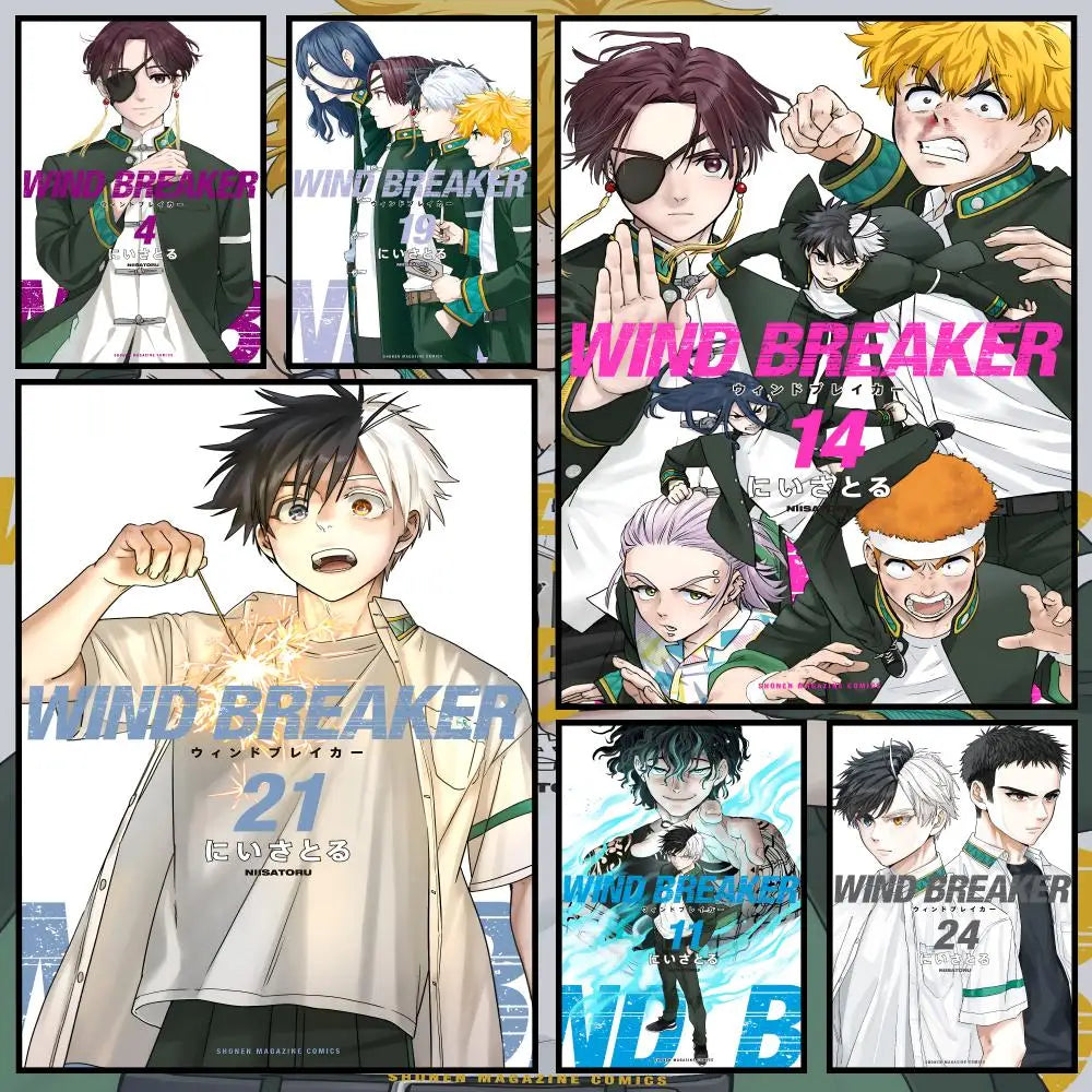 Wind Breaker Anime Poster – Waterproof Self-Adhesive Wall Art Anime Wall Poster Axl