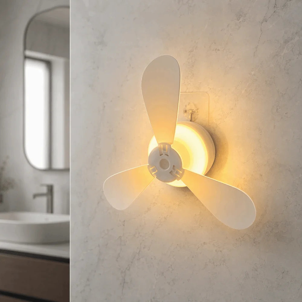 Wall-Mounted Bathroom Fan – No-Drill Remote Control Fan Wall-Mounted Fan Axl