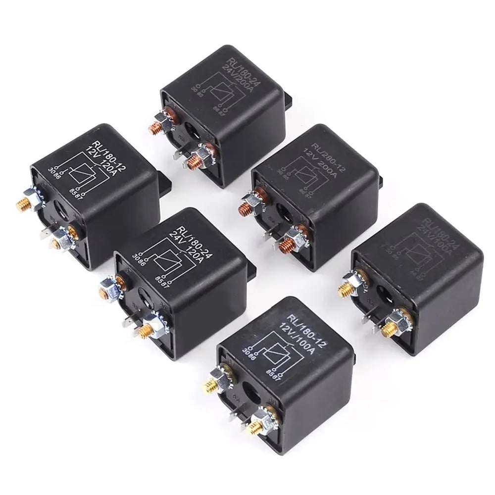 12V 24V High Current Car Relay 100A 200A Silver Alloy Power Switch Automotive Relay Switch Axl
