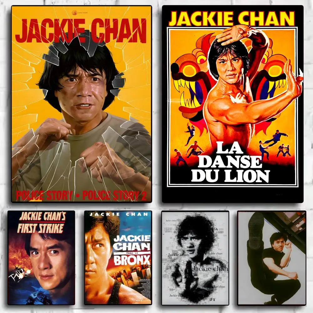 Jackie Chan Kung Fu Wall Poster – Self-Adhesive Art Sticker Wall Art Poster Axl