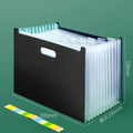 A4 Accordion File Folder – 13-Pocket Large Capacity Organizer Accordion File Folder Axl B-black