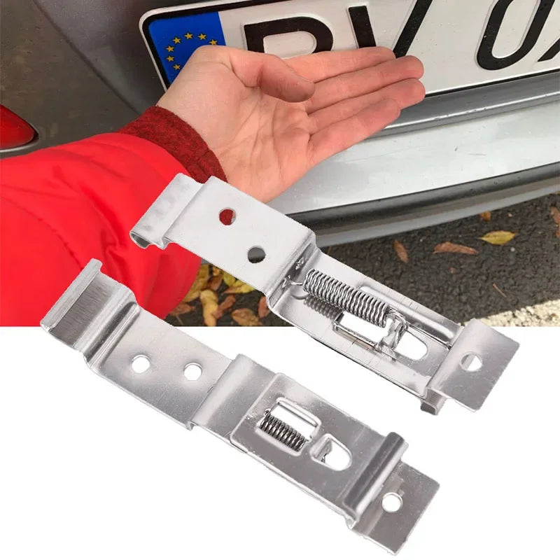 Stainless Steel License Plate Spring Clips – 2 Pack Bracket License Plate Bracket Axl