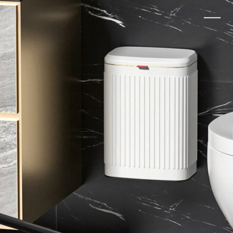 Wall Mounted Stainless Steel Trash Can with Lid – 8L Wall Mounted Trash Can Axl