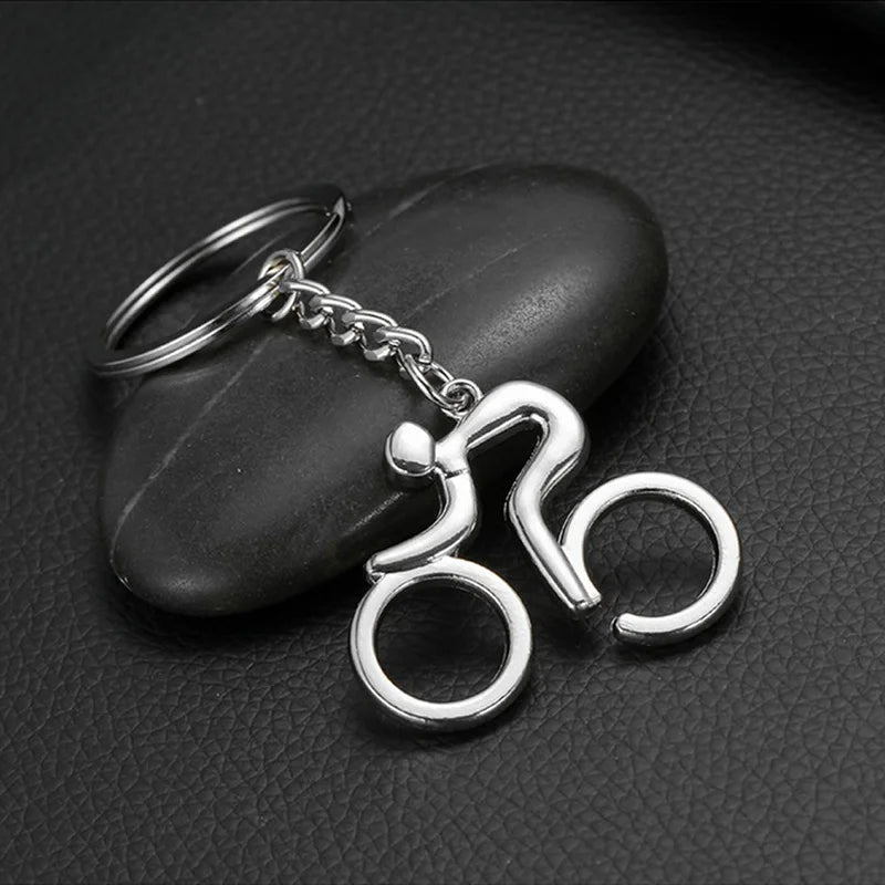 Metal Bicycle Cycling Keychain – Stainless Steel Bike Keyring Sports Keychain Axl