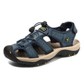Men's Genuine Leather Sandals – Beach, Casual & Plus Size Men's Leather Sandals Axl blue 38