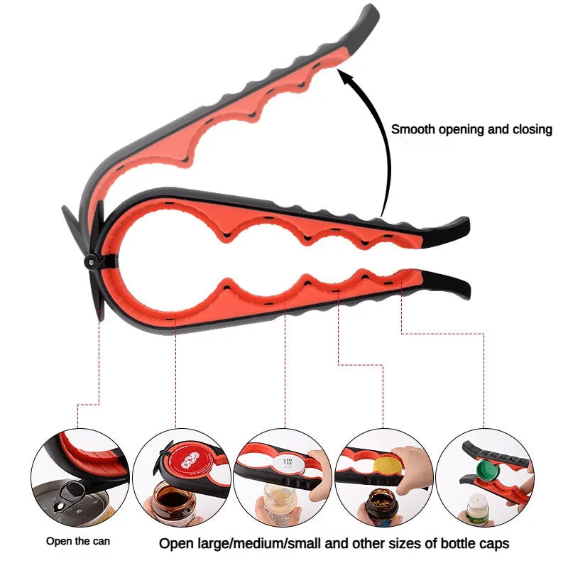4-in-1 Can & Bottle Opener – Multi-Function Kitchen Lid Tool Multi-Function Opener Axl