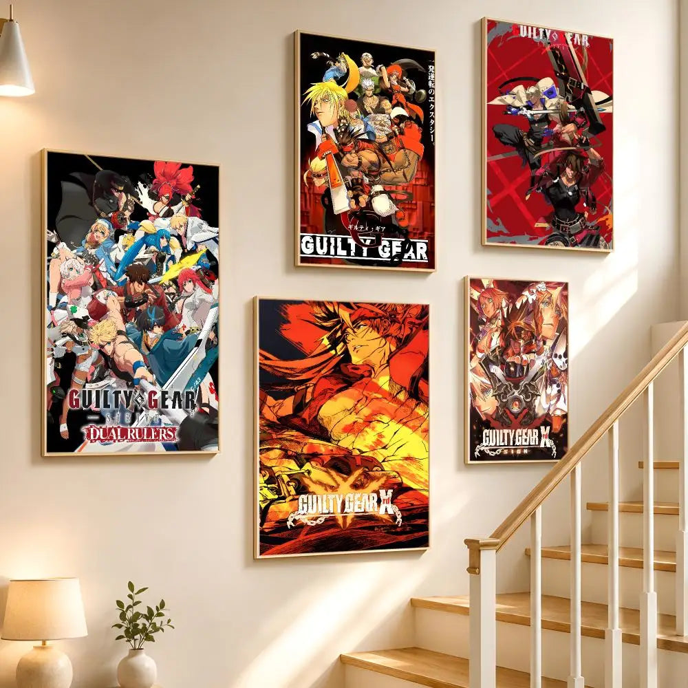 Guilty Gear Poster HD Waterproof PVC Stickers – Wall Décor Wall Poster Stickers Axl