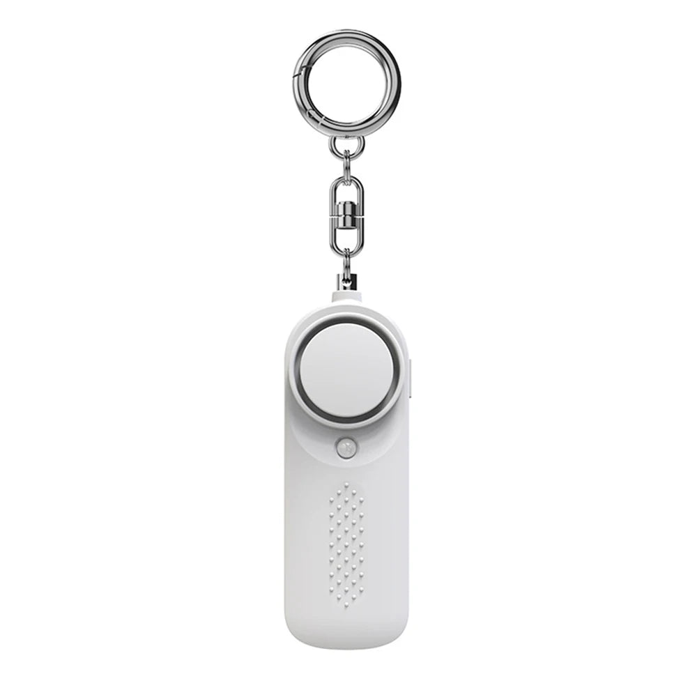 130dB Personal Safety Alarm Keychain with Strobe Light Personal Safety Alarm Axl WHITE