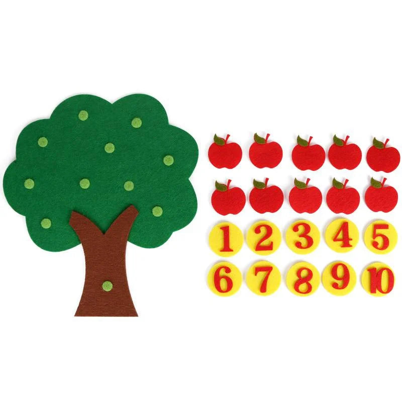 Montessori Apple Tree Number Matching Toy | Ages 0–6 Educational Matching Toy Axl