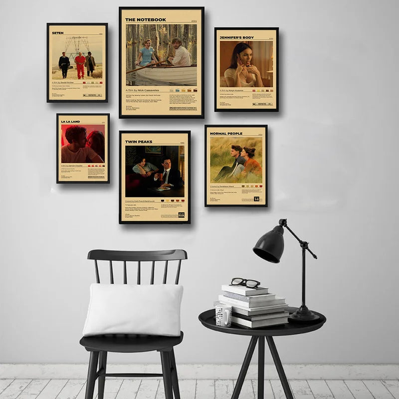 Vintage Movie Poster Prints – Kraft Paper Retro Film Wall Art Vintage Movie Poster Axl