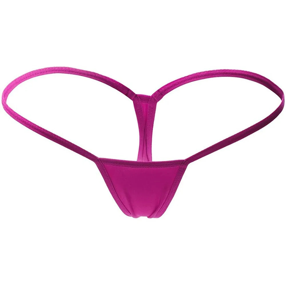 Women's Seamless Low-Rise Thong Underwear | G-String Panties Thong Underwear Axl Rose Red L 1pc