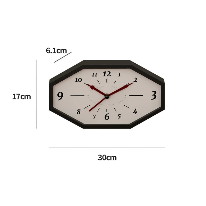 Double-Sided Silent Wall Clock – Minimalist Wood Quartz Decor Wall Clock Axl BJ3017-3