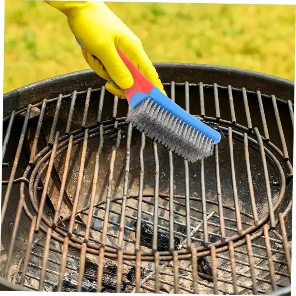 Ergonomic Hand Wire Brush – Steel Bristles, Rust Removal Hand Wire Brush Axl