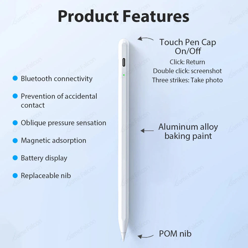 Bluetooth Stylus Pen for iPad Air Pro Mini – All Gen Models Tablet Stylus Pen Axl