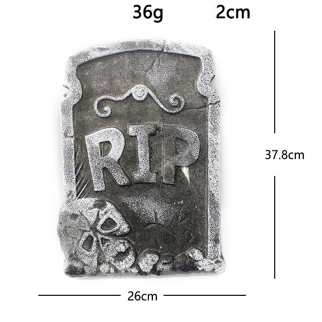Halloween Foam Tombstone RIP Skull Prop – Waterproof Yard Decor Halloween Prop Axl A