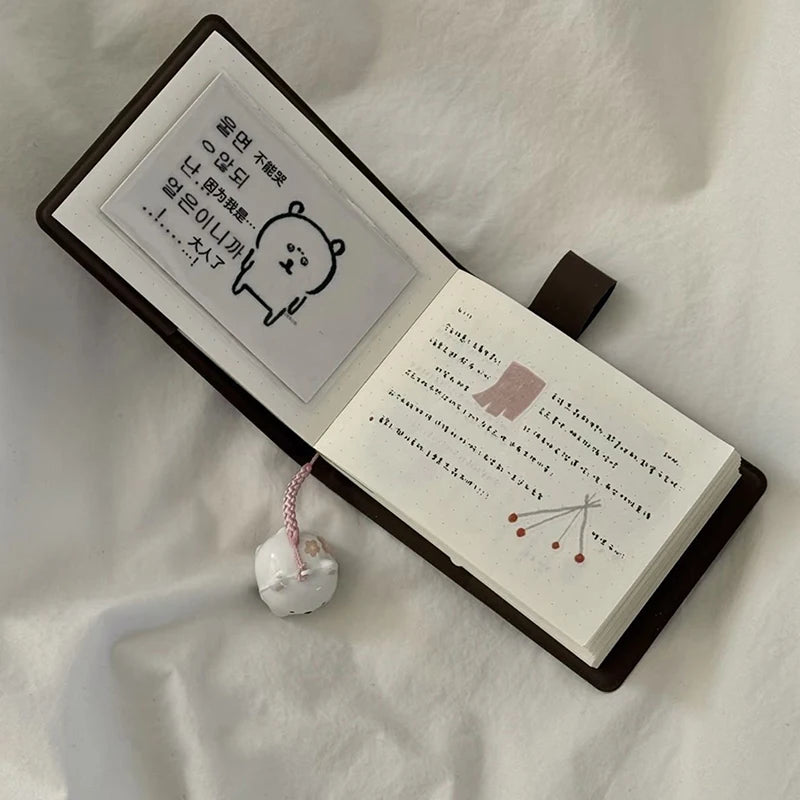 Japanese Mini Pocket Notebook – Brown Portable Diary Journal Mini Pocket Notebook Axl
