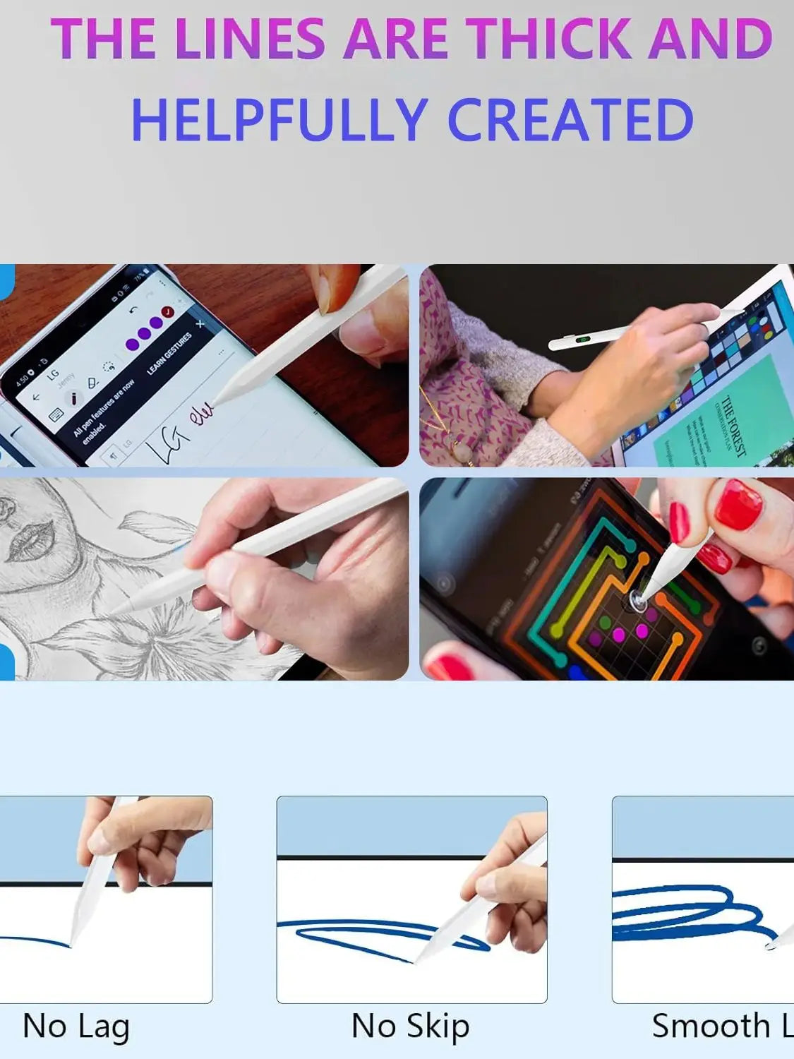 Capacitive Stylus Pen for iPad, Android & Tablets | Fast Charge Tablet Stylus Pen Axl