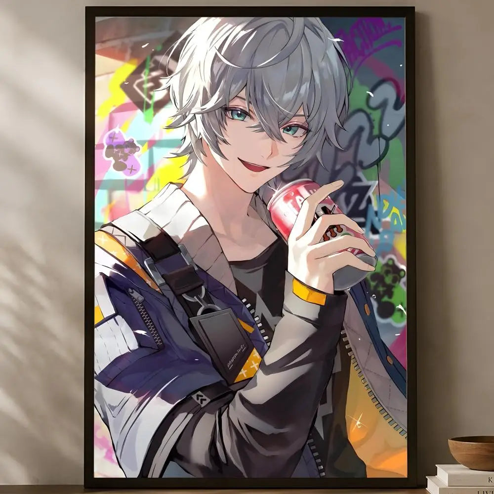 Zenless Zone Zero Self-Stick HD Wall Poster – Waterproof Wall Art Poster Axl White11 50X70cmNoframe