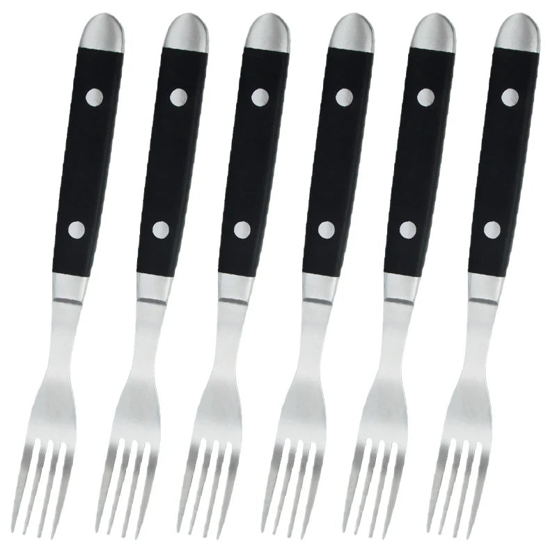 Steak Knife & Fork Set 4/6/8 Pc – German Steel Polished Handles Steak Knife Set Axl 6 Pc fork China Mainland
