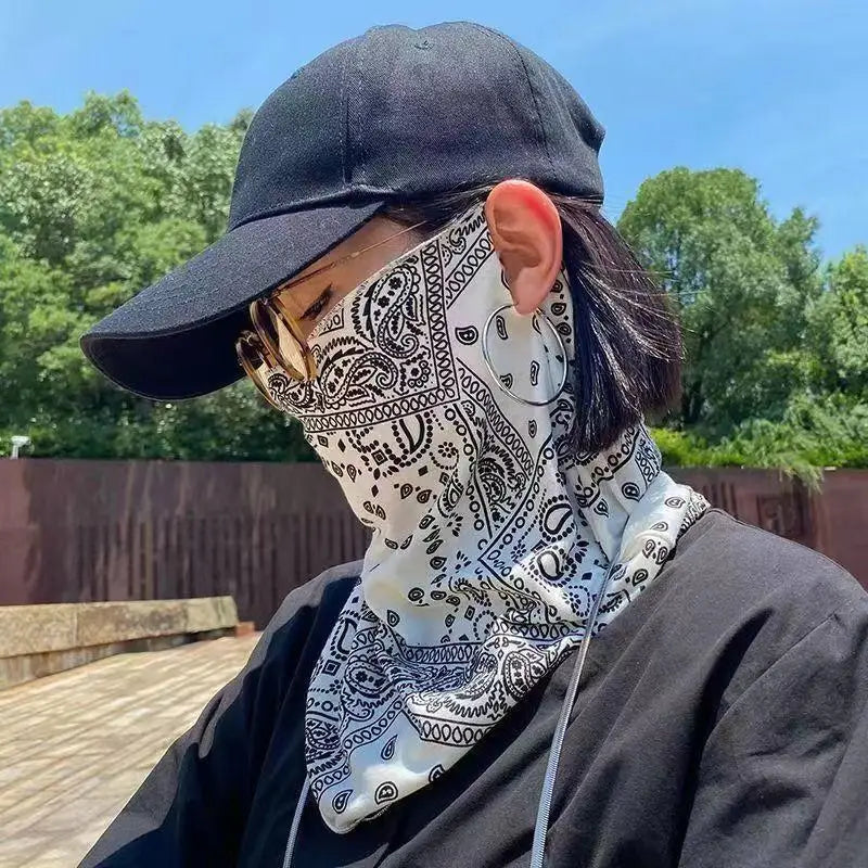 Punk UV Face Mask Bandana Scarf – Men & Women Outdoor Face Mask Bandana Axl white