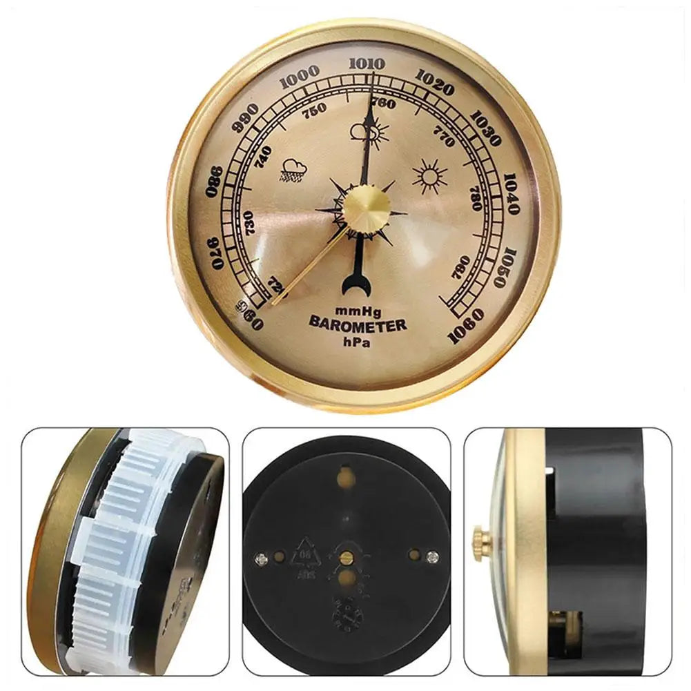 Precision Mechanical Barometer – Aluminum Alloy Weather Gauge Mechanical Barometer Axl