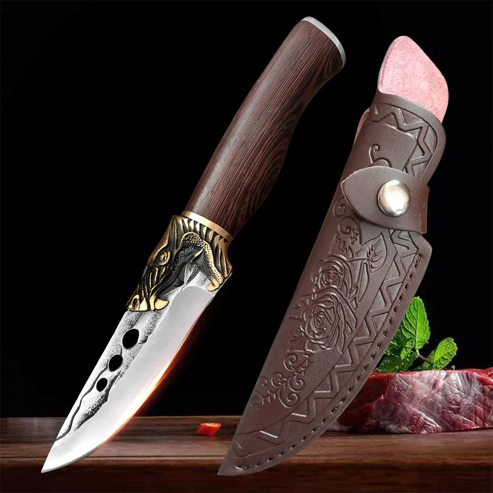 InLeung Forged Boning Knife – 10" Stainless Steel Chef Knife Boning Knife Axl knife with cover