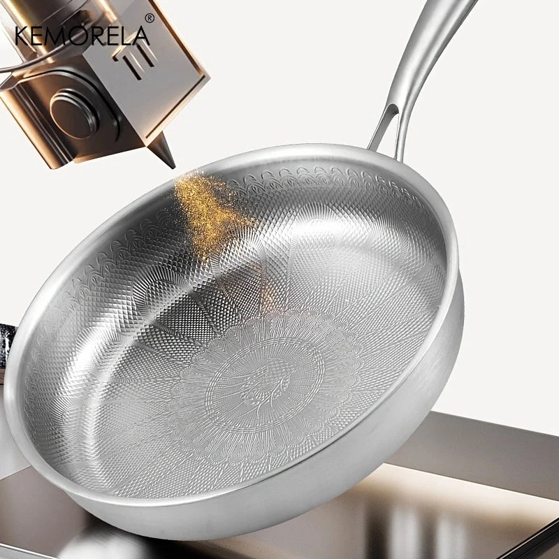 KEMORELA Titanium Non-Stick Frying Pan – Peacock Design Titanium Frying Pan Axl