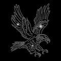 Eagle Rhinestone Iron-On Heat Transfer Decal | Bling Patch Iron-On Transfer Patch Axl AECH04-18845