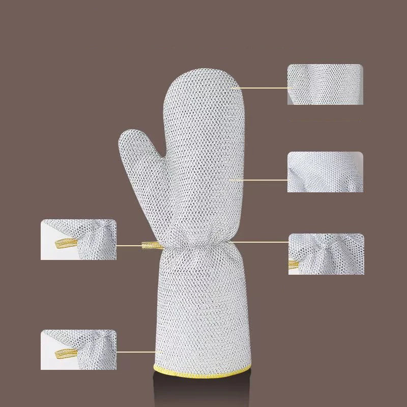 Steel Wire Dishwashing Gloves – Kitchen Scrubber Cleaning Pair Kitchen Cleaning Gloves Axl